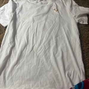 White and gold kid large true religion t shirt